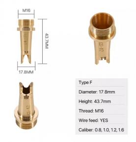 Diameter 17.8mm Laser Welding Nozzle Type F Chaoqiang Weiye Fiber Laser Nozzles