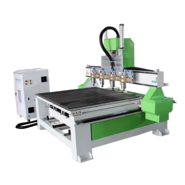 ES-1325 cnc router with multi heads for plane and cylinder works 4 axis rotary engraving machine